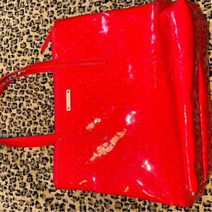 KATE SPADE Red Patent Leather Tote Bag